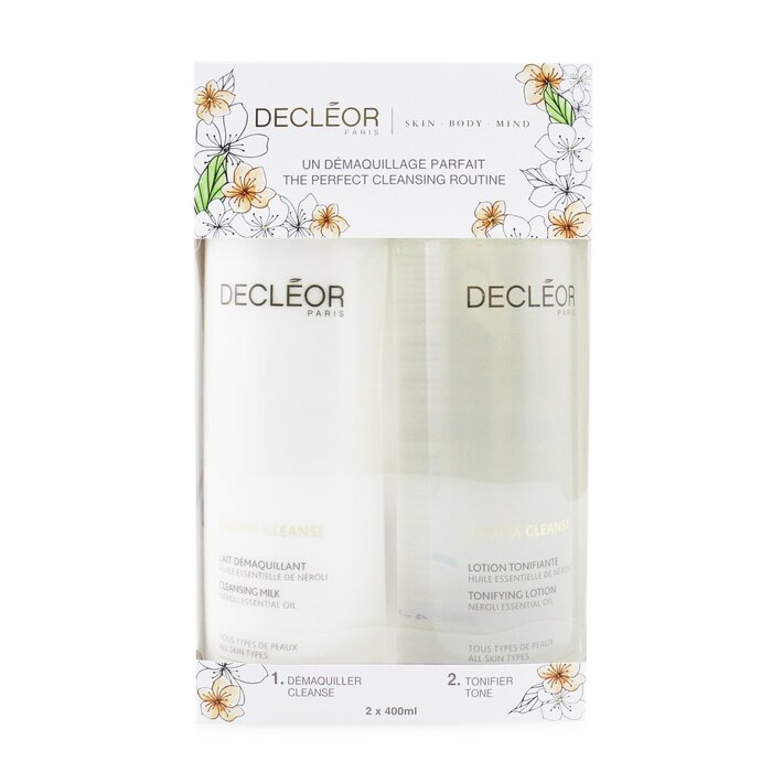 Decleor Aroma Cleanse Prep & Finish Cleansing Duo: Essential Cleansing Milk+ Essential Tonifying Lotion (Box Slightly Damaged) 2pcsProduct Thumbnail