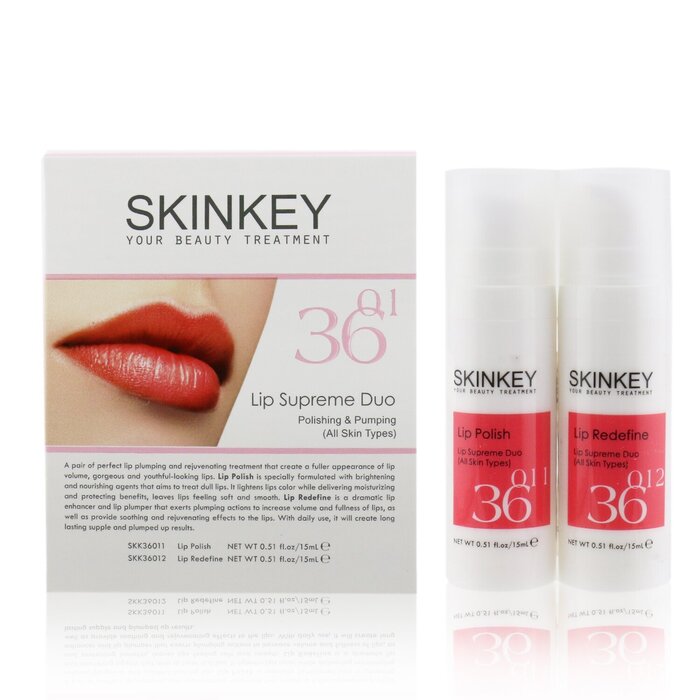 SKINKEY Lip Care Series Дуо для Губ (для Всех Типов Кожи) - Полировка и Объем 2x15ml/0.51ozProduct Thumbnail