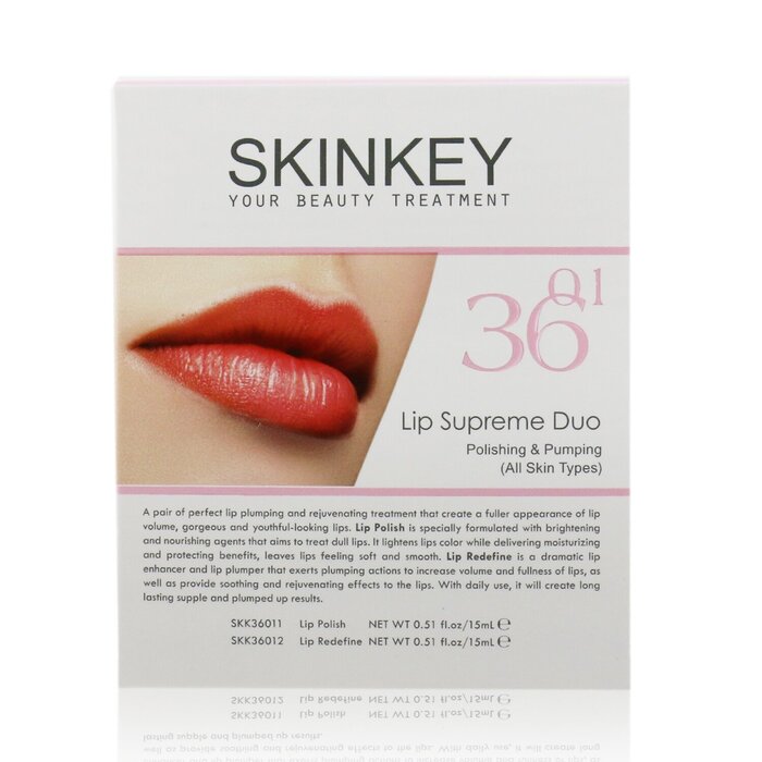 SKINKEY Lip Care Series Lip Supreme Duo (All Skin Types) - Polishing & Pumping 2x15ml/0.51ozProduct Thumbnail