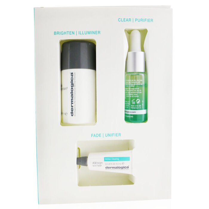 Dermalogica 德卡 Clear & Brighten Kit: Daily Microfoliant 13g+ Age Bright Clearing Serum 10ml+ Age Bright Spot Fader 6ml 3pcsProduct Thumbnail