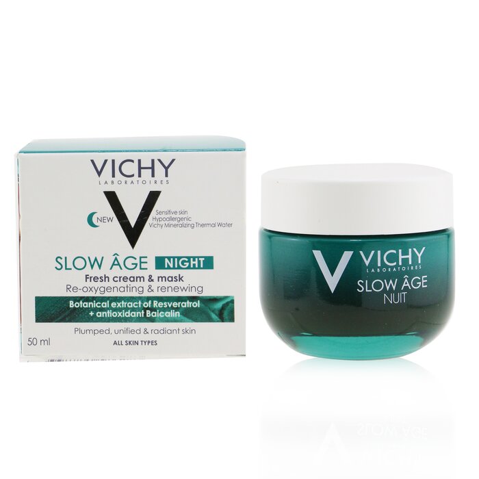 Vichy Slow Age Night Fresh Cream & Mask - Re-Oxygenating & Renewing (For All Skin Types) 50ml/1.69ozProduct Thumbnail
