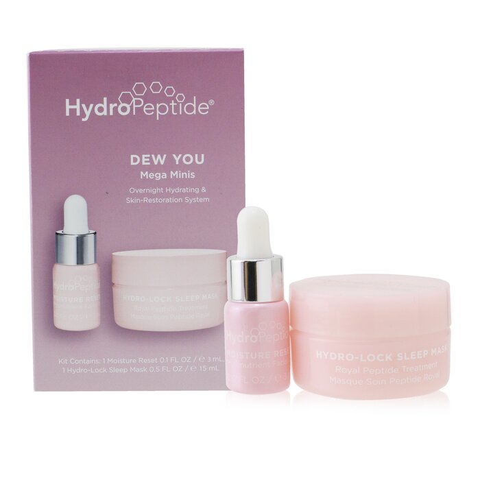 HydroPeptide Dew You Mega Minis Kit: Moisture Reset Phytonutrient Facial Oil 0.1 oz + Hydro-Lock Sleep Mask 0.5oz 2pcsProduct Thumbnail