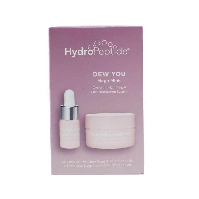HydroPeptide Kit Dew You Mega Minis: Moisture Reset Phytonutrient Aceite Facial 0.1 oz + Hydro-Lock Mascarilla de Dormir 0.5oz 2pcsProduct Thumbnail