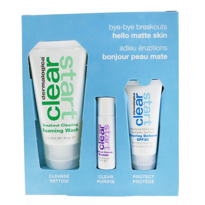 Dermalogica Clearly Matte Kit: Breakout Clearing Foaming Wash + Breakout Clearing Booster + Clearing Defense SPF30 (Box Slightly Damaged) 3pcsProduct Thumbnail