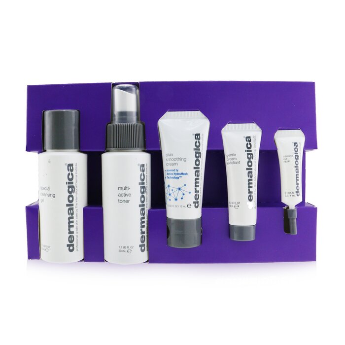 ダーマロジカ Dermalogica Normal/ Dry Skin Kit: Cleanser + Toner + Smoothing Cream + Exfoliant + Eye Reapir (Box Slightly Damaged) 5pcsProduct Thumbnail