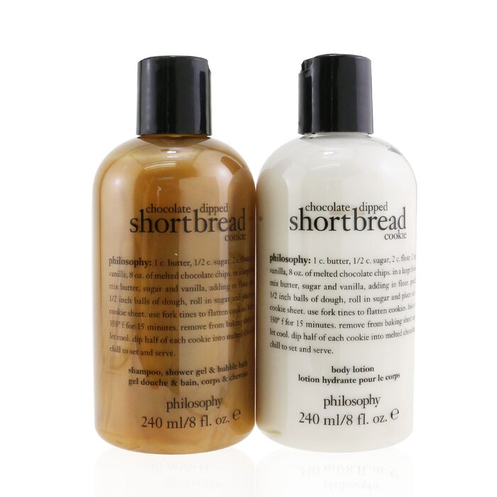 Philosophy Chocolate-Dipped Shortbread Cookie 2-Pieces Gift Set: Shampoo, Shower Gel & Bubble Bath 240ml + Body Lotion 240ml (Box Slightly Damaged) 240ml/8ozProduct Thumbnail