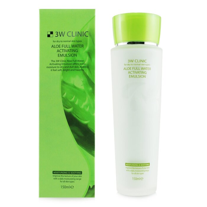 3W Clinic Aloe Full Water Activating Emulsion - For Dry to Normal Skin Types (Box Slightly Damaged) 150ml/5ozProduct Thumbnail