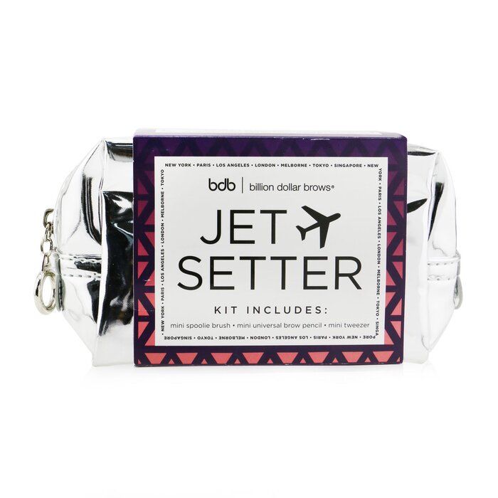 Billion Dollar Brows Jet Setter Kit (Mini Universal Brow Pencil + Mini Tweezer + Mini Spoolie Brush + Travel Bag) 3pcs+1bagProduct Thumbnail