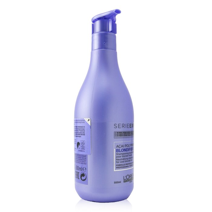 L'Oreal Professionnel Serie Expert - Blondifier Cool Acai Polyphenols Neutralising Shampoo (For Cool Blonde Hair) שמפו לנטרול גוונים צהובים בשיער 500ml/16.9ozProduct Thumbnail