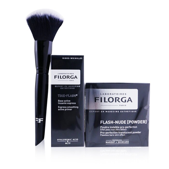 Filorga Flawless Bareskin Effect Active Make Up Kit (1x Primer + 1x Translucent Powder + 1x Make Up Brush)  3pcs 3pcsProduct Thumbnail