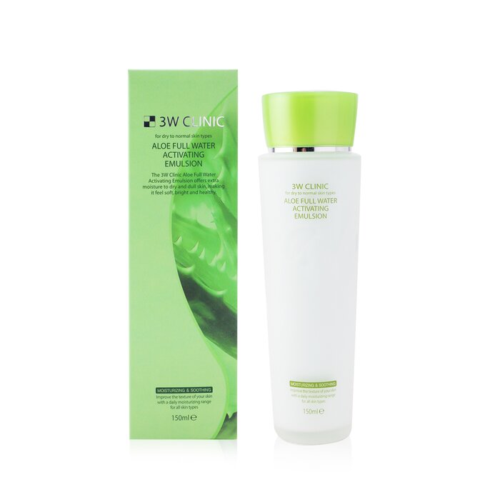 3Wクリニック 3W Clinic Aloe Full Water Activating Emulsion - For Dry to Normal Skin Types (Exp. Date: 01/2021) 150ml/5ozProduct Thumbnail
