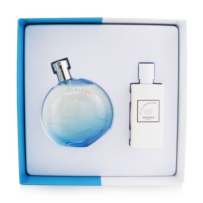 Hermes Eau Des Merveilles Bleue Coffret: Eau De Toilette Spray 100ml/3.3oz + Moisturzing Body Lotion 80ml/2.7oz 2pcsProduct Thumbnail