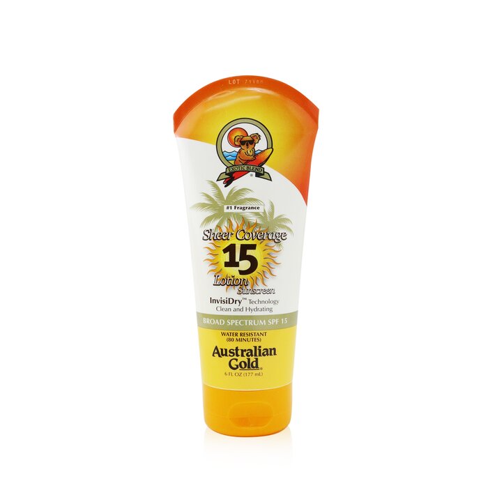 Australian Gold Sheer Coverage Lotion Sunscreen Broad Spectrum SPF 15 (Exp. Date: 01/2021) 177ml/6ozProduct Thumbnail
