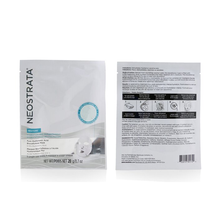 Neostrata Restore - Pure Hyaluronic Acid Biocellulose Mask 20g/0.7ozProduct Thumbnail