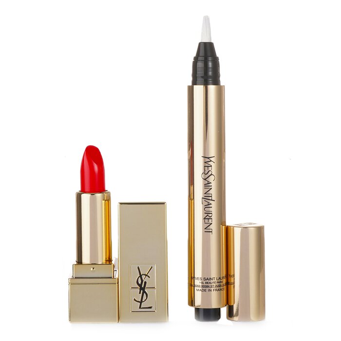 Yves Saint Laurent All Lights On Me Set (1xTouche Eclat 2.5ml/0.08oz + 1x Mini Rouge Pur Couture) 2pcsProduct Thumbnail