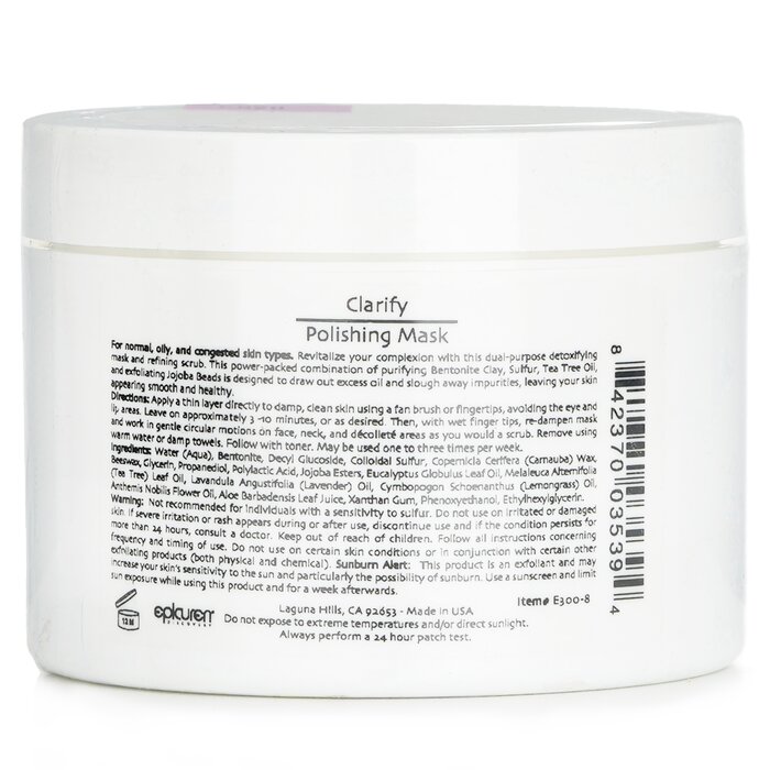Epicuren Clarify Polishing面膜- 適和中性、油性和充血肌膚（美容院裝） 250ml/8ozProduct Thumbnail