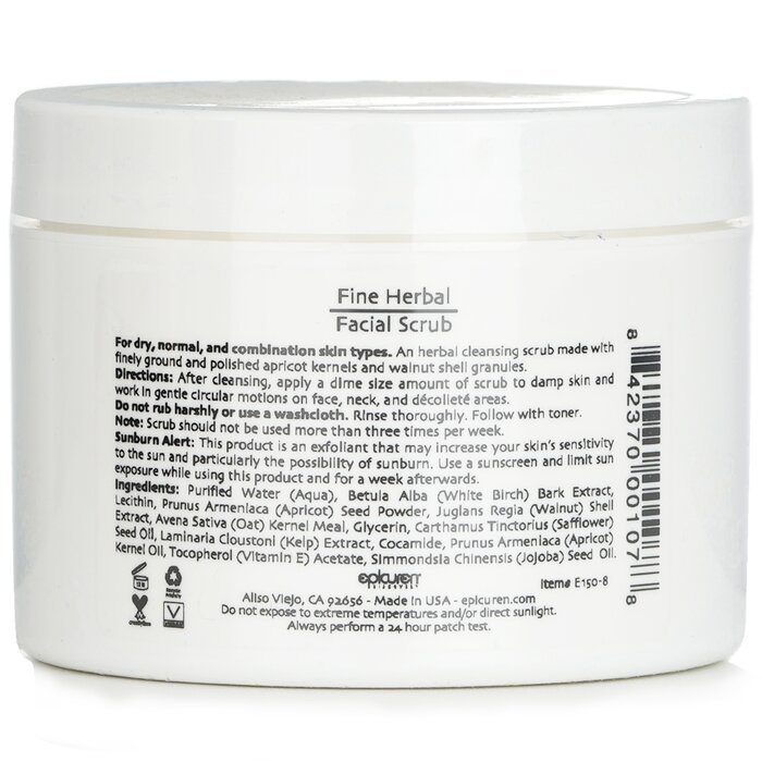 Epicuren Exfoliante Facial Herbal Fino - Para Piel Seca, Normal & Mixta (Tamaño Salón) 236ml/8ozProduct Thumbnail