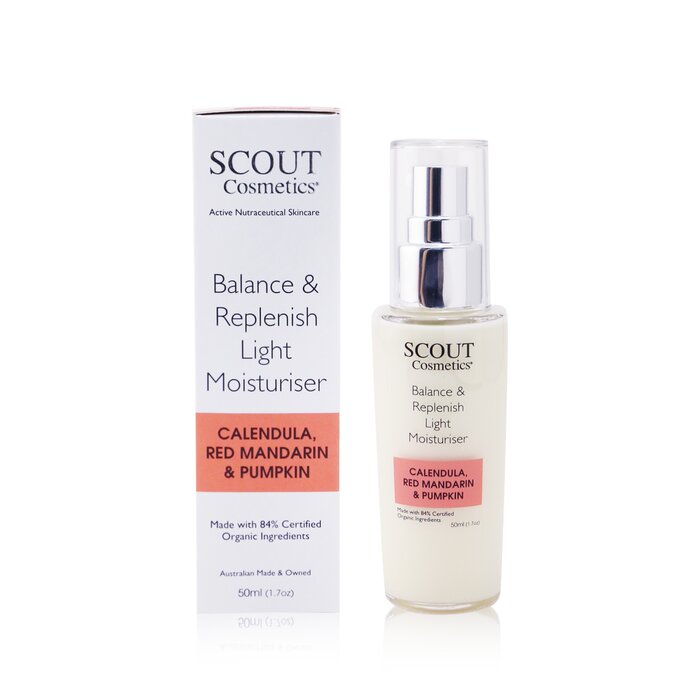 SCOUT Cosmetics Balance & Replenish Light Moisturiser with Calendula, Red Mandarin & Pumpkin (Exp. Date 01/2021) 50ml/1.7ozProduct Thumbnail