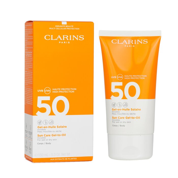 Clarins Invisible Sun Care Gel-A-Aceite Para Cuerpo SPF 50 - Para Piel Mojada o Seca 150ml/5.3ozProduct Thumbnail
