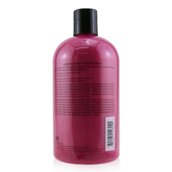 Philosophy Šampon, koupelový a sprchový gel s vůní malin Raspberry Sorbet Shampoo, Bath & Shower Gel 473.1ml/16ozProduct Thumbnail