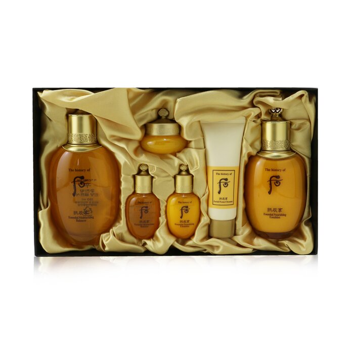 Whoo (The History Of Whoo) Gongjinhyang Essential Set: Balancer (150ml+20ml) + Emulsion (110ml+20ml) + Cream 10ml + Cleanser 40ml 6pcsProduct Thumbnail