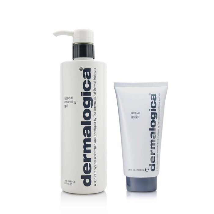 Dermalogica Special Cleansing Gel ג'ל ניקוי 500 מ&quot;ל + Active Moist לחות 100 מ&quot;ל 2pcsProduct Thumbnail