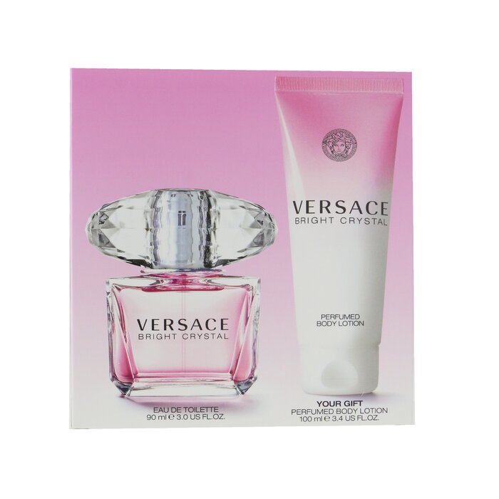Versace Bright Crystal Coffret: Eau De Toilette Spray 90ml/3oz + Loción Corporal Perfumada 100ml/3.4oz 2pcsProduct Thumbnail