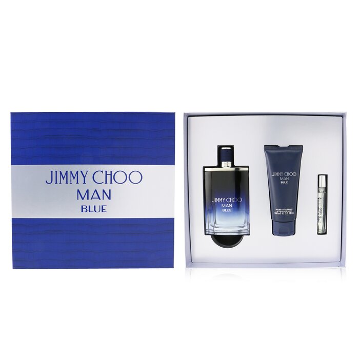 Jimmy Choo Man Blue Coffret: Eau De Toilette Spray 100ml/3.3oz + After Shave Balm 100ml/3.3oz + Eau De Toilette Spray 7.5ml/0.25oz  3pcsProduct Thumbnail