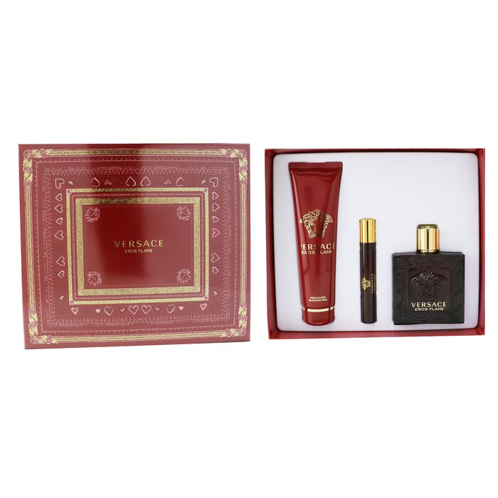 Versace Eros Flame Coffret: Eau De Parfum Spray 100ml/3.4oz + Eau De Parfum Spray 10ml/0.3oz + Shower Gel 150m/5oz 3pcsProduct Thumbnail