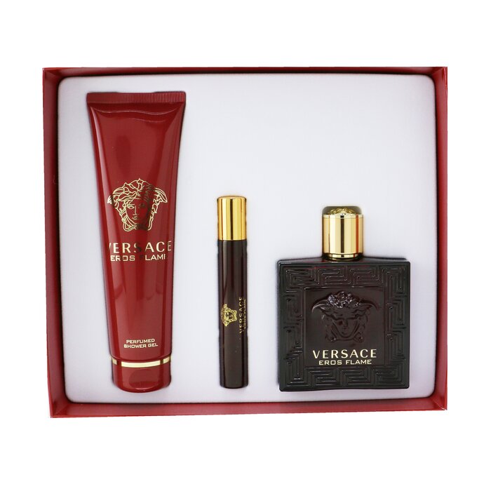 Versace Eros Flame Coffret: Eau De Parfum Spray 100ml/3.4oz + Eau De Parfum Spray 10ml/0.3oz + Gel de Ducha 150m/5oz 3pcsProduct Thumbnail