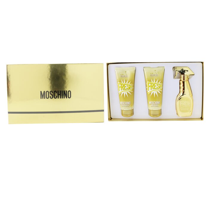 Moschino Gold Fresh Couture Coffret: Eau De Parfum Spray 50ml/1.7oz + The Freshest Body Lotion 100ml/3.4oz + The Freshest Bath & Shower Gel 100ml/3.4oz 3pcsProduct Thumbnail