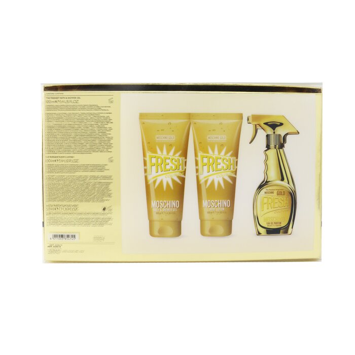 モスキーノ Moschino Gold Fresh Couture Coffret: Eau De Parfum Spray 50ml/1.7oz + The Freshest Body Lotion 100ml/3.4oz + The Freshest Bath & Shower Gel 100ml/3.4oz 3pcsProduct Thumbnail