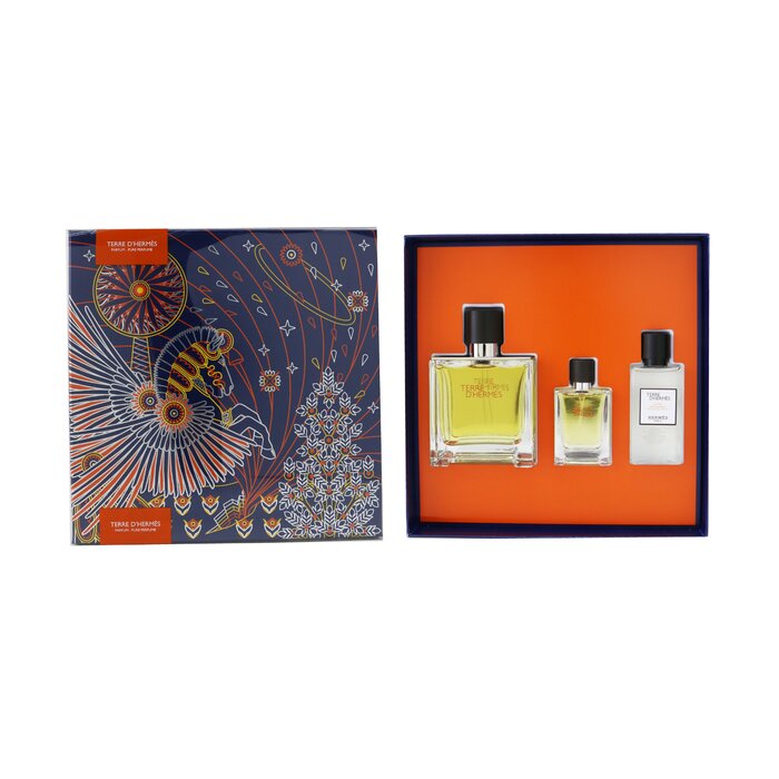 Hermes Terre D'Hermes Coffret: Pure Parfum Spray 75ml/2.5oz + Pure Parfum Spray 12.5ml/0.42oz + After-Shave Lotion 40ml/1.35oz 3pcsProduct Thumbnail