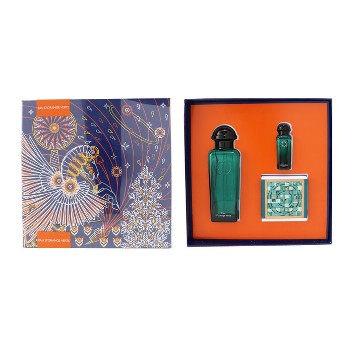 Hermes D'Orange Verte Coffret: Eau De Cologne Spray 100ml/3.3oz + Eau De Cologne 7.5ml/0.25oz + Perfumed Soap 50g/1.7oz 3pcsProduct Thumbnail
