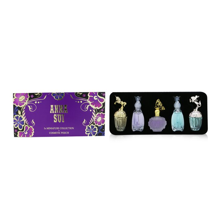 Anna Sui Miniature Coffret: Fantasia EDT 5ml + Fantasia Mermaid EDT 5ml + Secret Wish EDT 5ml + Lucky Wish EDT 5ml + La Vie De Boheme EDT 4ml + Pouch 5pcs+PouchProduct Thumbnail