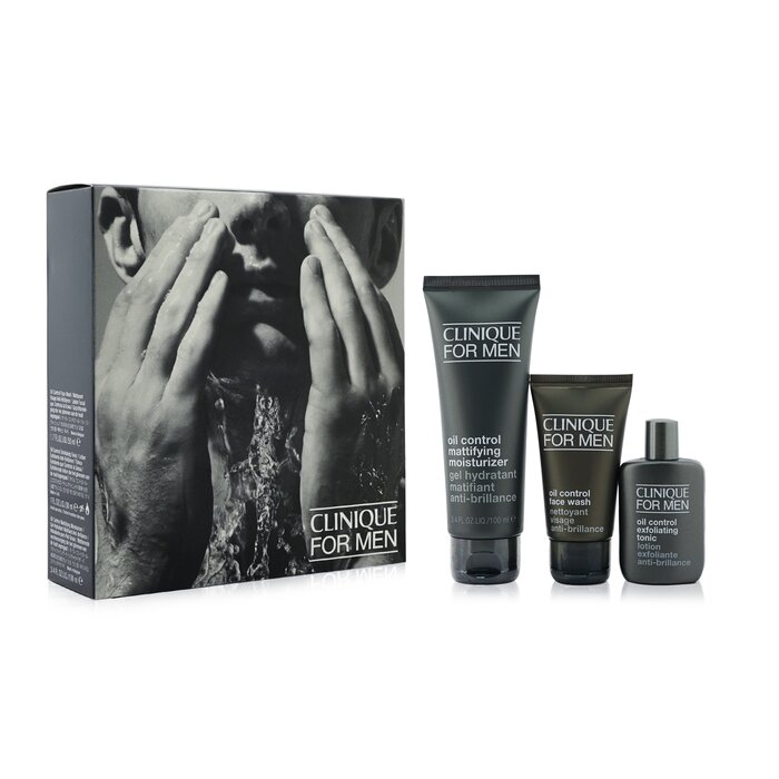 Clinique Great Skin For Men Oil Control 3-Pieces Set : תרחיץ פנים 50ml + טוניק 30ml + Mattifying קרם לחות 100ml 3pcsProduct Thumbnail