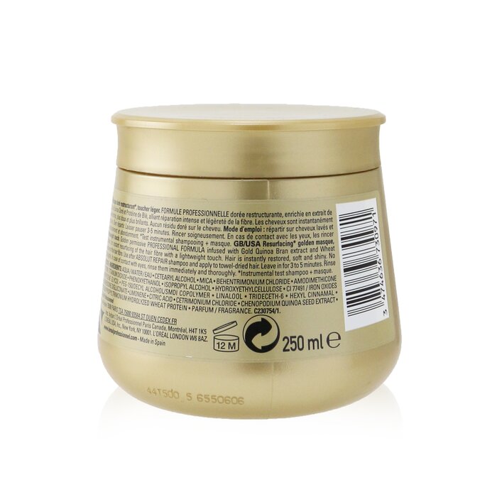 L'Oreal 歐萊雅 Professionnel Serie Expert - Absolut Repair Gold Quinoa + Protein Resurfacing Golden Masque (Lightweight Touch) 250ml/8.4ozProduct Thumbnail