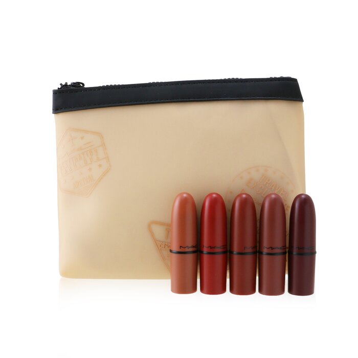 MAC Travel Exclusive Mini Lipsticks Set (5x Mini Lipstick + 1 Bag) 5pcs+1BagProduct Thumbnail