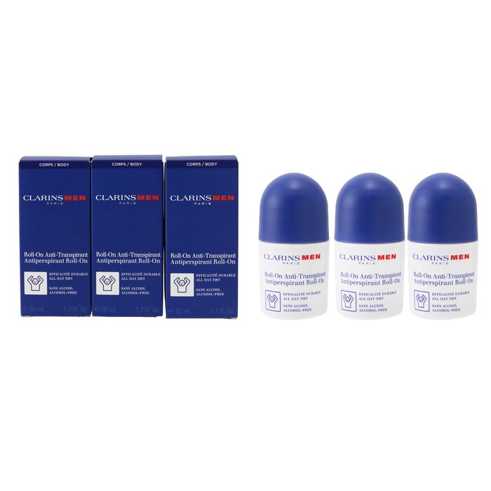 Clarins Men Antiperspirant Deo Roll-On Trio 3x50ml/1.7ozProduct Thumbnail