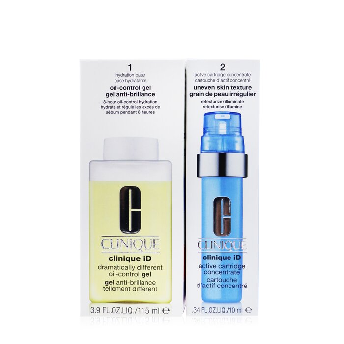 Clinique Clinique iD Dramatically Different Oil-Control Gel + Active Cartridge Concentrate ג'ל ורכז לשליטה על שמנוניות עבור מרקם עור בלתי אחיד 125ml/4.2ozProduct Thumbnail