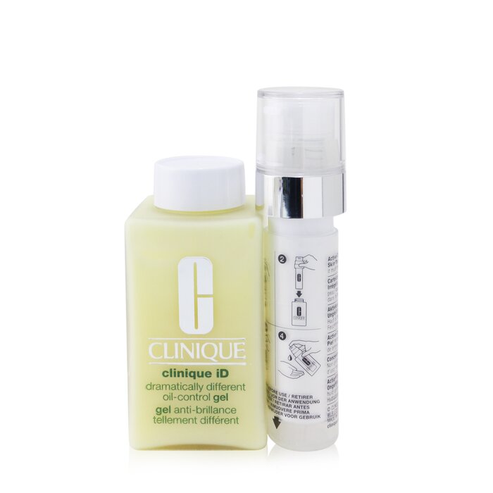 Clinique Clinique iD Dramatically Different Oil-Control Gel + Active Cartridge Concentrate ג'ל ורכז לשליטה על שמנוניות עבור גון עור בלתי אחיד 125ml/4.2ozProduct Thumbnail