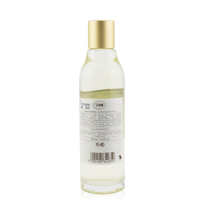 Sabon 薩邦  Massage Oil - Believe (Patchouli Lavender Vanilla) (Exp. Date 06/2021) 150ml/5ozProduct Thumbnail
