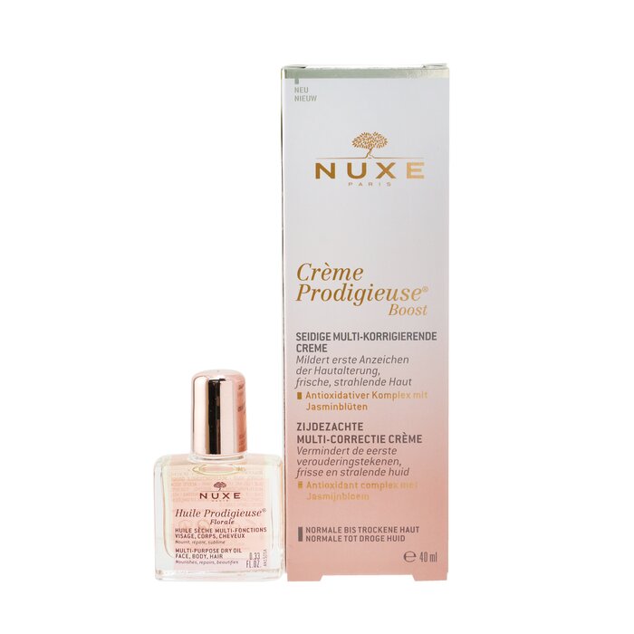 Nuxe Nuxe Gift Set: Creme Prodigieuse Boost Multi-Correction Silky Cream 40 ml + Huile Prodigieuse Florale monikäyttöinen kuivaöljy 10 ml 2pcsProduct Thumbnail