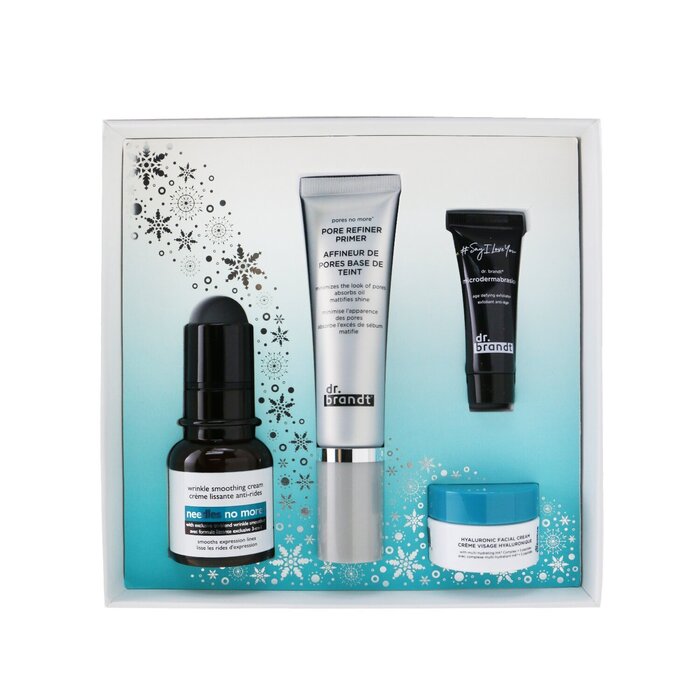 Dr. Brandt Skincare Wishlist Kit: Pore Refiner Primer 30ml+ Wrinkle Smoothing Cream 15g+ Microdermabrasion 7.5g+ Hyaluronic Cream 10g 4pcsProduct Thumbnail