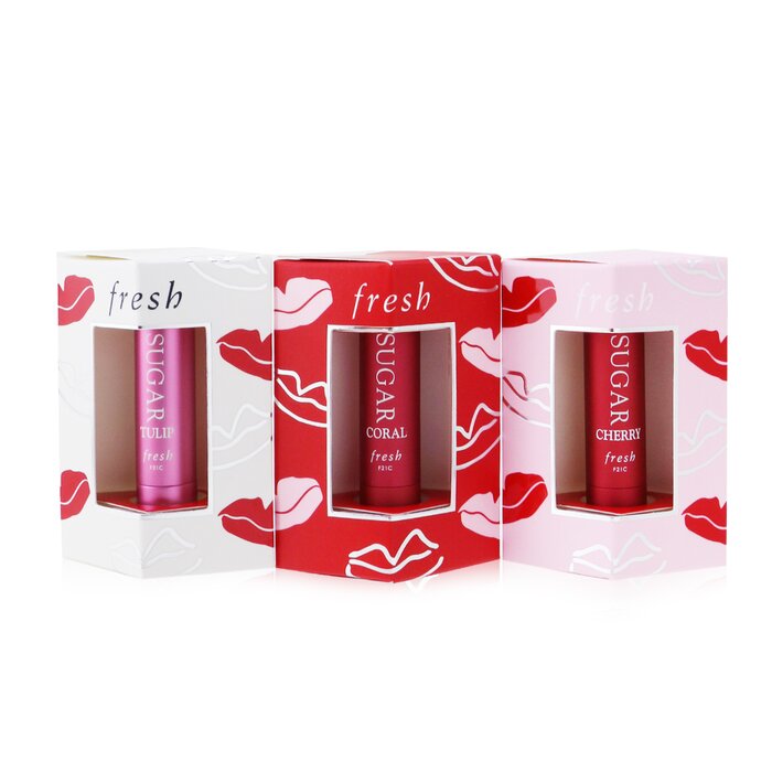 Fresh Blushing Lip Beauties Набор: 3x Mini Sugar Средство для Губ SPF 15 2.2г (#Tulip + #Coral + #Cherry) 3x2.2g/0.07ozProduct Thumbnail