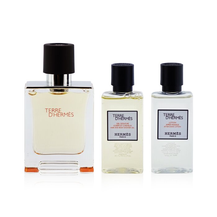 Hermes Terre D'Hermes Coffret מארז : או דה טואלט ספריי 50 מ&quot;ל + Hair And Body ג'ל רחצה 40ml/1.35oz + After-Shave Lotion 40ml/1.35oz 3pcsProduct Thumbnail