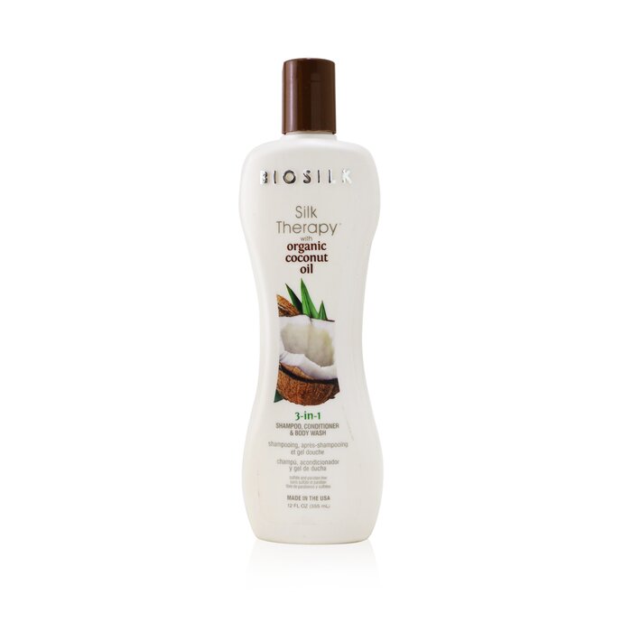 BioSilk Silk Therapy with Coconut Oil 3-In-1 Shampoo, Conditioner & Body Wash 355ml/12ozProduct Thumbnail
