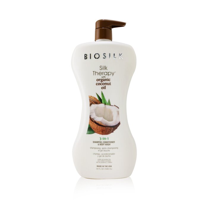 BioSilk Silk Therapy with Coconut Oil 3-In-1 Shampoo, Conditioner & Body Wash 1006ml/34ozProduct Thumbnail