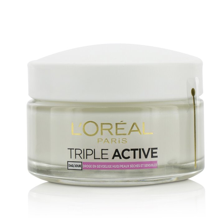 L'Oreal Triple Active Multi-Protective Day Cream 24H Hydration - For Dry/ Sensitive Skin (Box Slightly Damaged) 50ml/1.7ozProduct Thumbnail