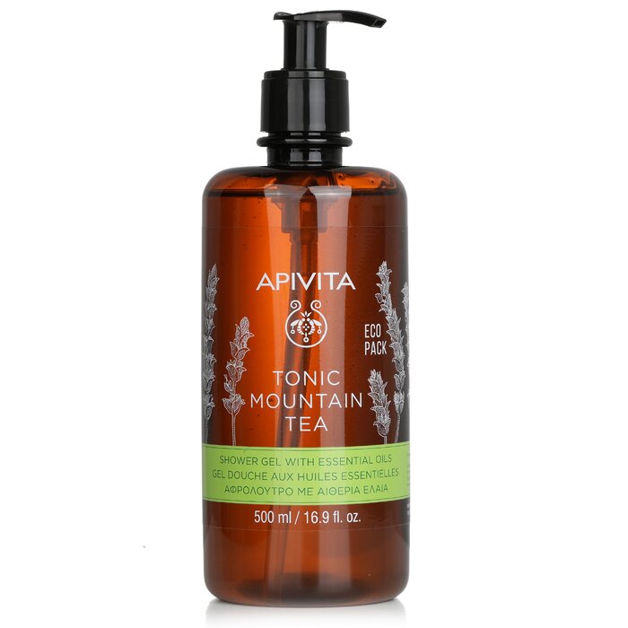 Apivita Tonic Mountain Tea Shower Gel With Essential Oils - Ecopack 500ml/16.9ozProduct Thumbnail